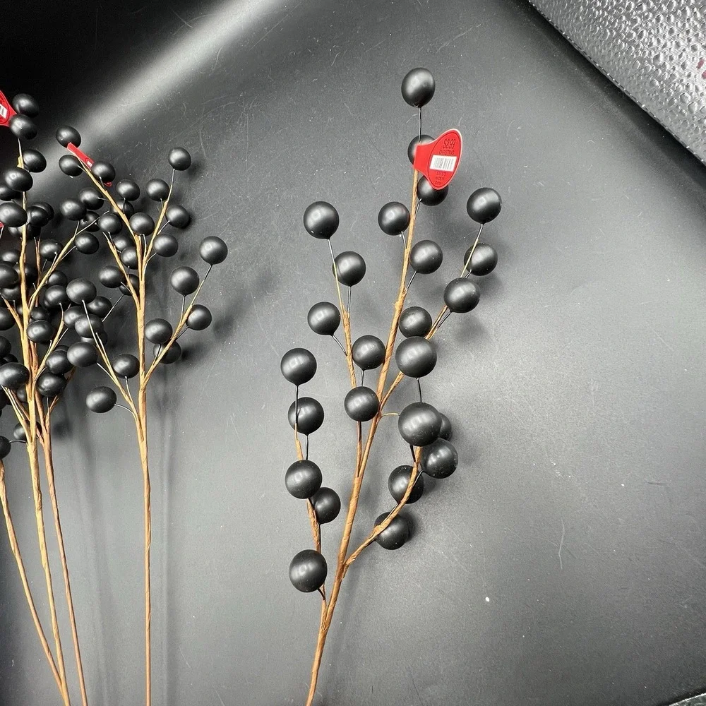 5 Black Berry Picks Artificial Floral Stem Blackberries Deco Floral NEW Matte